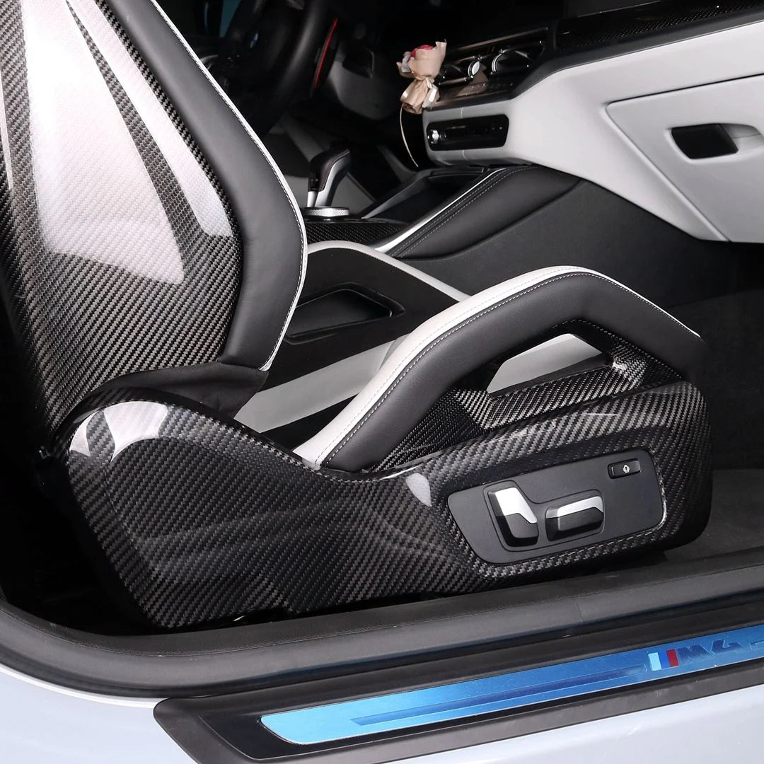 BMW M2 / M3 / M4 / M8 (G80, G82, G83, F91, F92, F93) – Carbon Fibre Side Seat Cover Trim