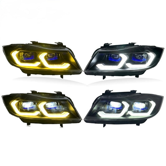 For BMW E90 Dual-Color DRL Headlights (2005–2012)