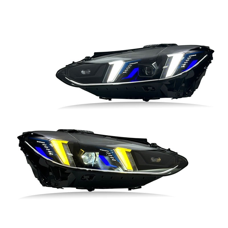 For BMW G22/G80/G82 Dual-Color DRL Headlights – New Design (2021–2024)