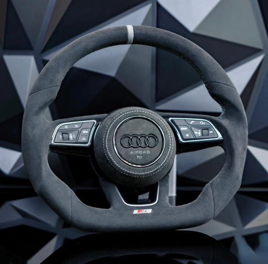 Alcantara Flat bottom Audi steering wheel