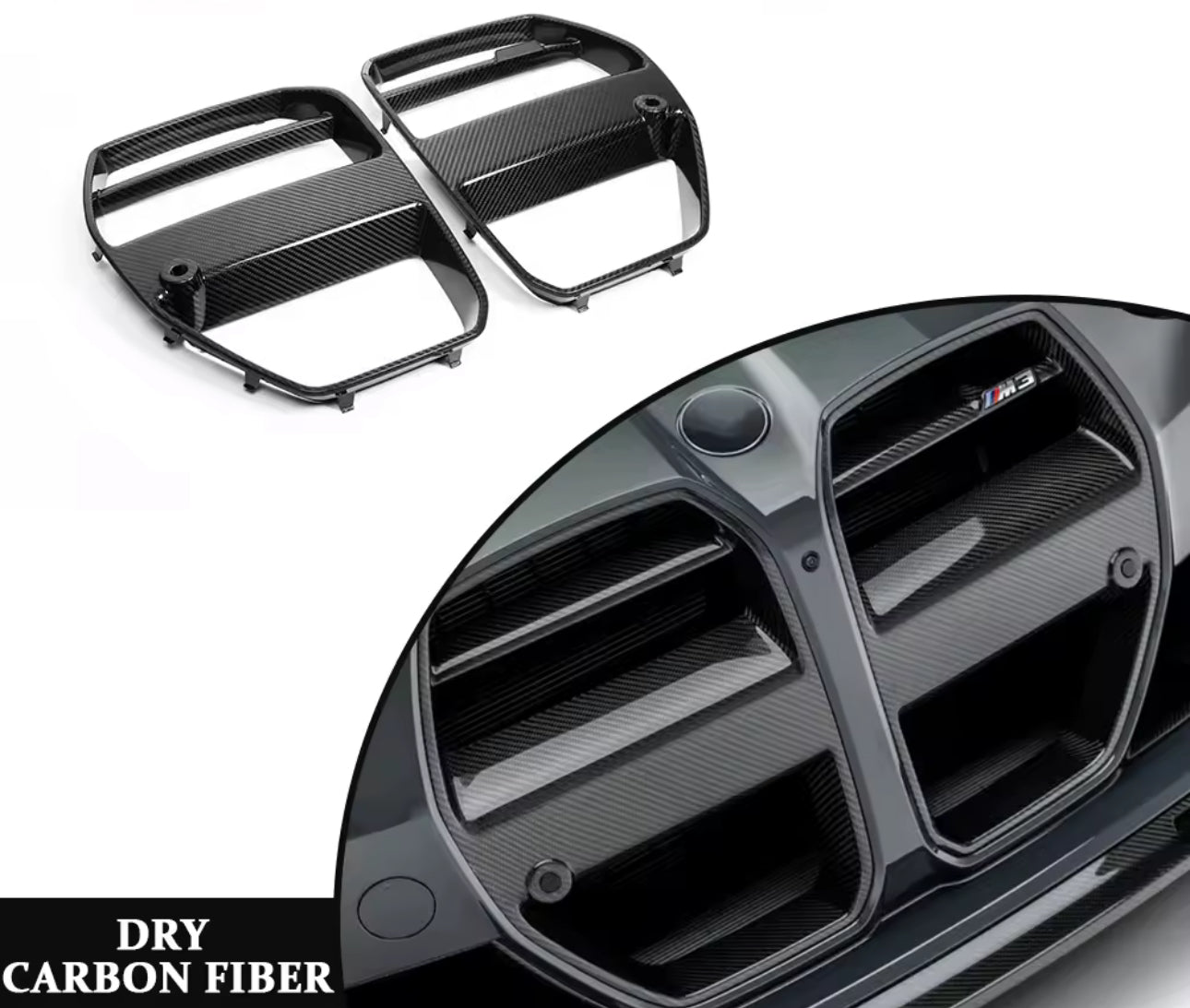 BMW G80 M3/M4 Carbon Fiber Grille – Perfect OEM Fitment