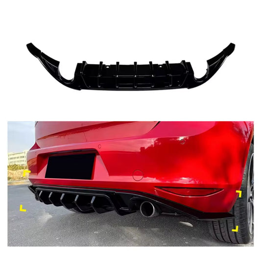 VW Golf MK7 GTI/R/GTD Rear Diffuser – Gloss Black (2013–2016)