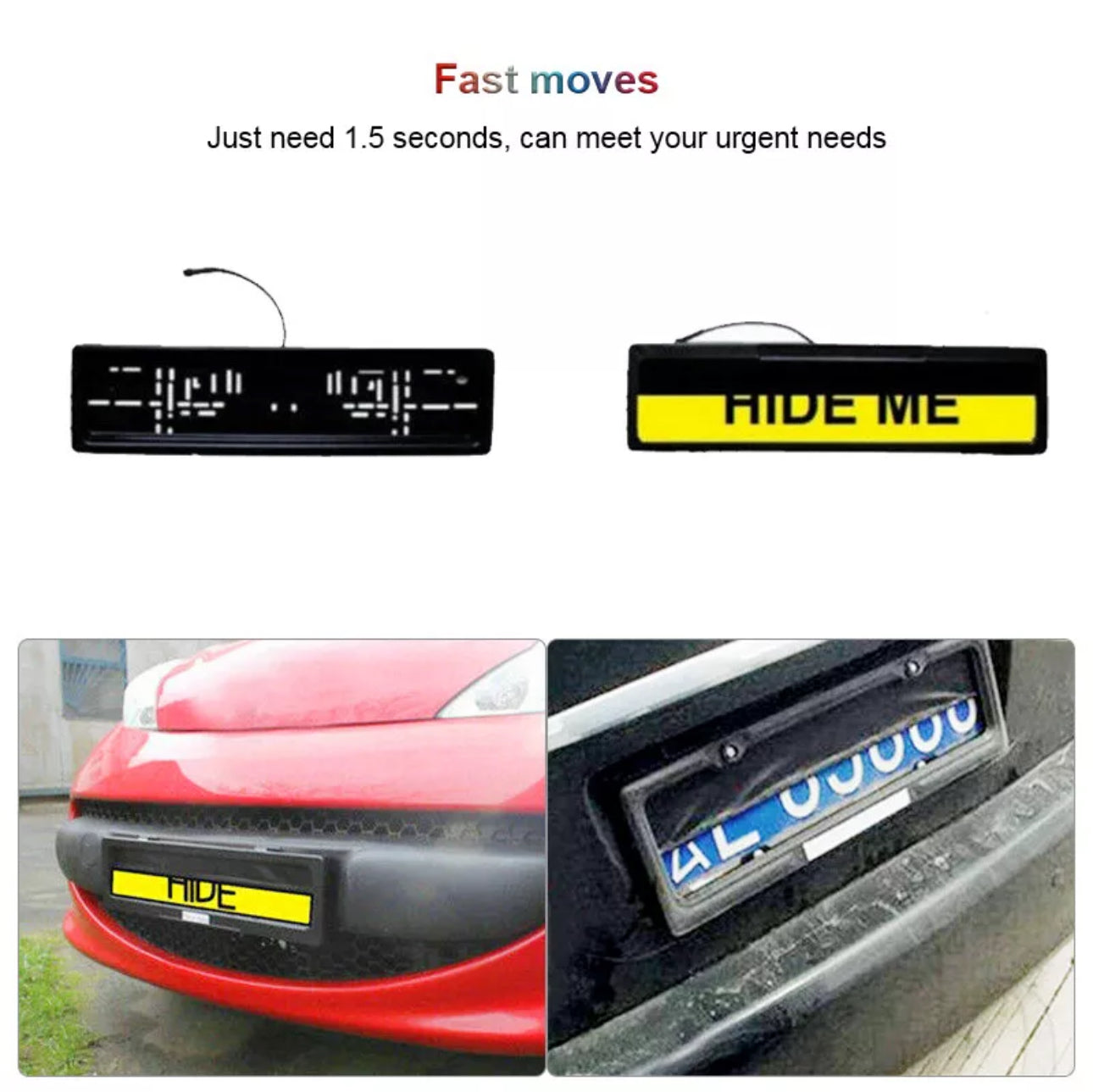 Stealth Privacy Plate Cover – Remote Controlled