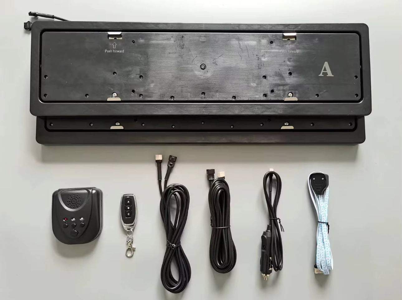 Remote-Controlled Flip Car Plate Frame Holder