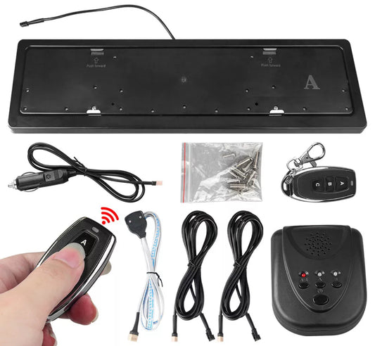 Remote-Controlled Flip Car Plate Frame Holder