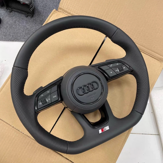 Leather Audi Flat bottom steering wheel