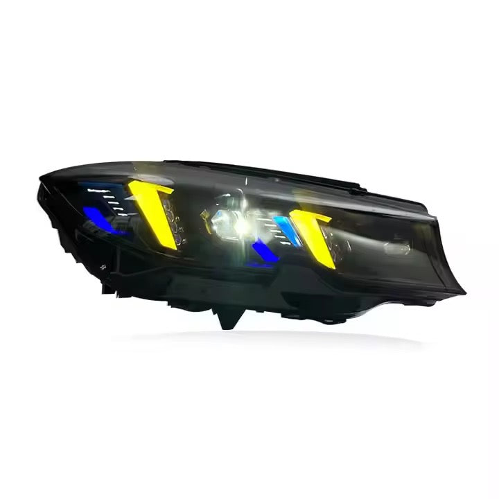 For BMW G20/G28/G80 Dual-Color Snake Eye Style Headlights (2018–2020)
