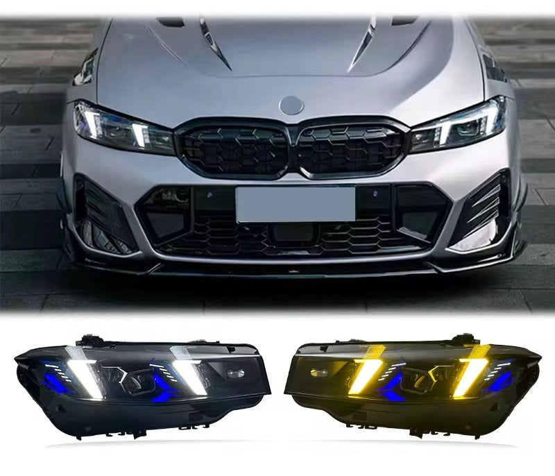For BMW G20/G28/G80 Dual-Color Snake Eye Style Headlights (2022–2024)