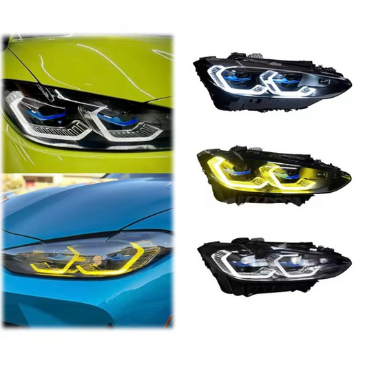 For BMW G22/G82 Dual-Color DRL Headlights (2021–2025)