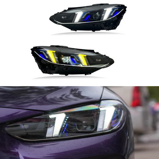 For BMW G22/G80/G82 Dual-Color DRL Headlights – New Design (2021–2024)