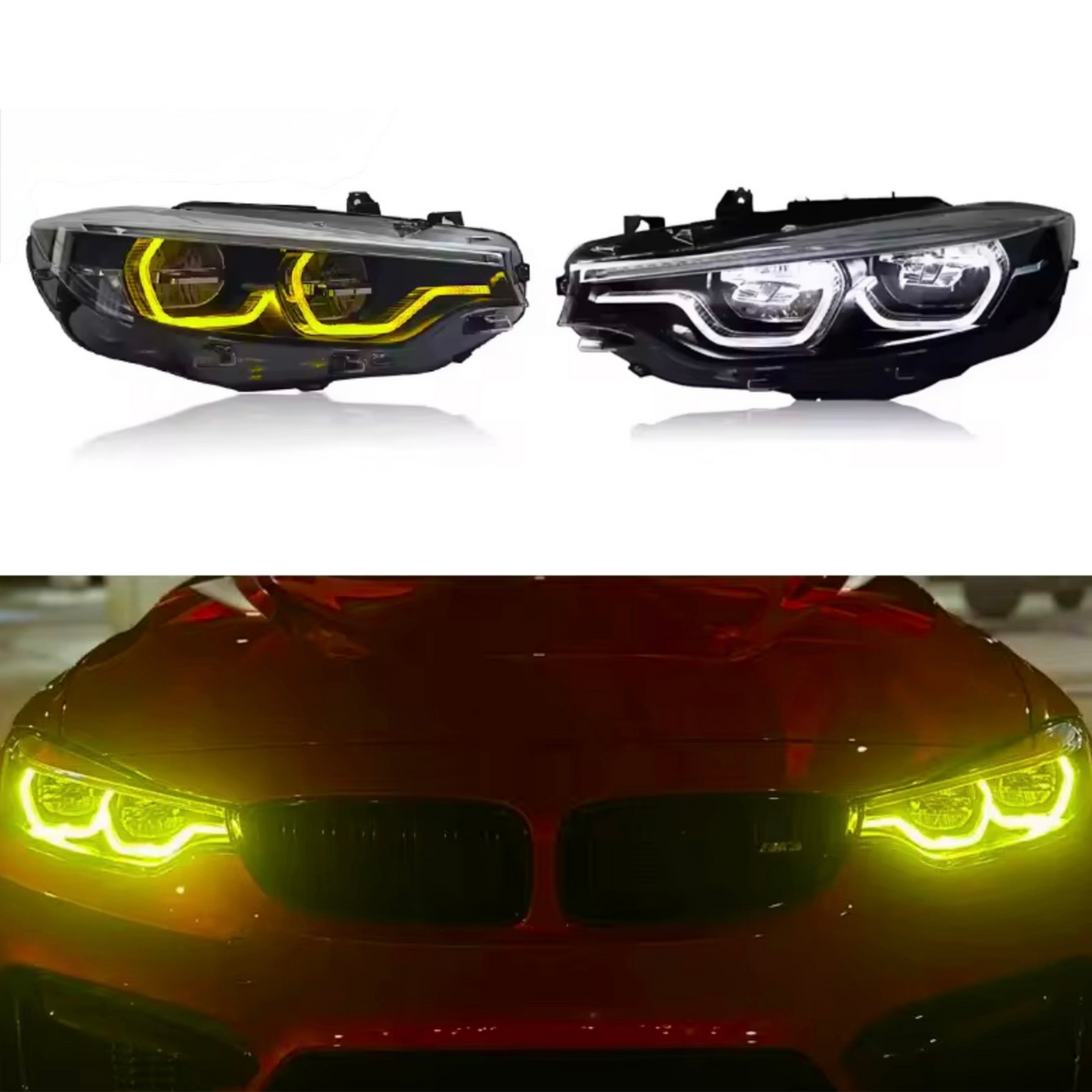 For BMW F32/F82 Dual-Color Laser Headlights (2012–2018)