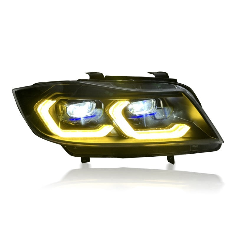 For BMW E90 Dual-Color DRL Headlights (2005–2012)